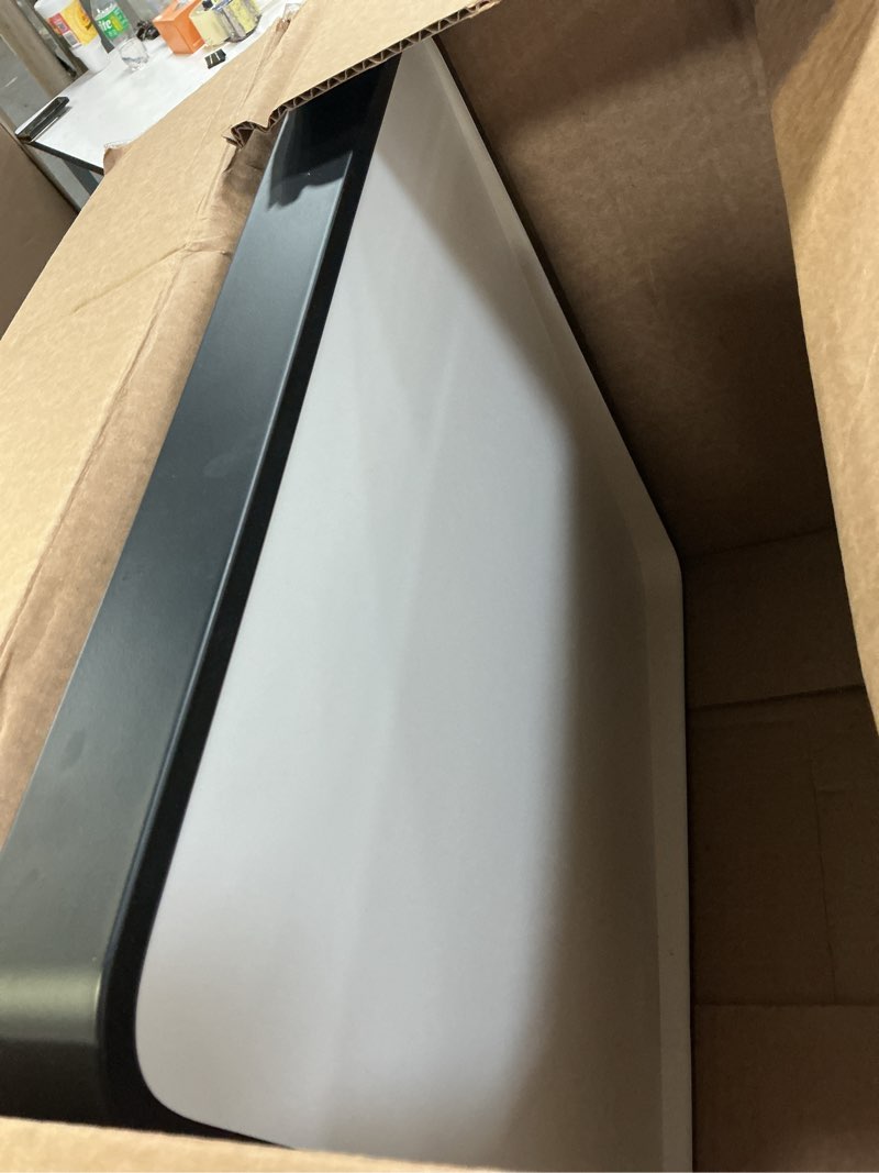 Condition photo showing As Is for ganeed led ceiling light flush mount,24w 12-inch modern ceiling lamp fixture square,6500k cool white energy saving lighting fixture for living bathroom dining room,black black 12 inch