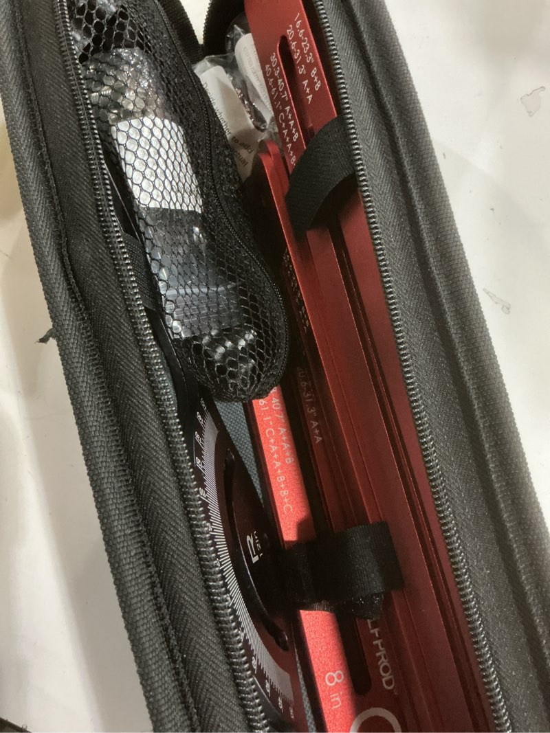 Condition photo showing Good Condition for Stair Tread Template Tool - Dual Solid Nut Locking Stair Tread Tool Jig, Stair Measuring Tool Jig, Stair Step Scribe Tool, Stair Template, Stair Gauge Tool (Red-Gray) 61.1IN Red-Gray 1