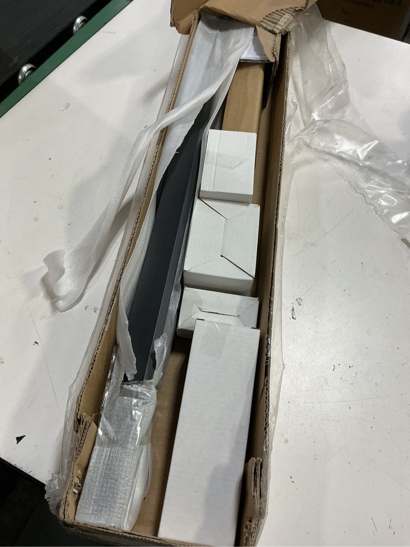Condition photo showing Good Condition for pocket door hardware and track set, 48 inch sliding door aluminium alloy box rail hardware for single wooden door,black pd-4feet-b