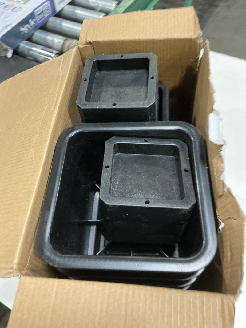 Condition photo showing Good Condition for mymulike bed risers heavy duty, 12 inch adjustable furniture risers, elevation in heights 3,4,5,6,7,8,9,10,11,12 inch for couch, bed, chair, sofa, desk, dorm bed risers, set of 4, black 10 inch-4 pack