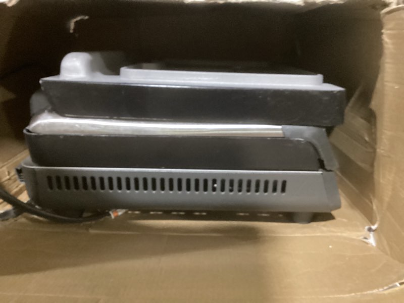 Condition photo showing Good Condition for Ninja - Sizzle Countertop Indoor Grill & Griddle with Interchangeable Grill and Griddle Plates - Gray/Silver