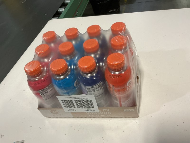 Condition photo showing Good Condition for ( BB/12/18/2025) Gatorade Fit Electrolyte Beverage  Healthy Real Hydration  New 2.0 4 Flavor Variety Pack  16.9.oz Bottles (12 Pack)