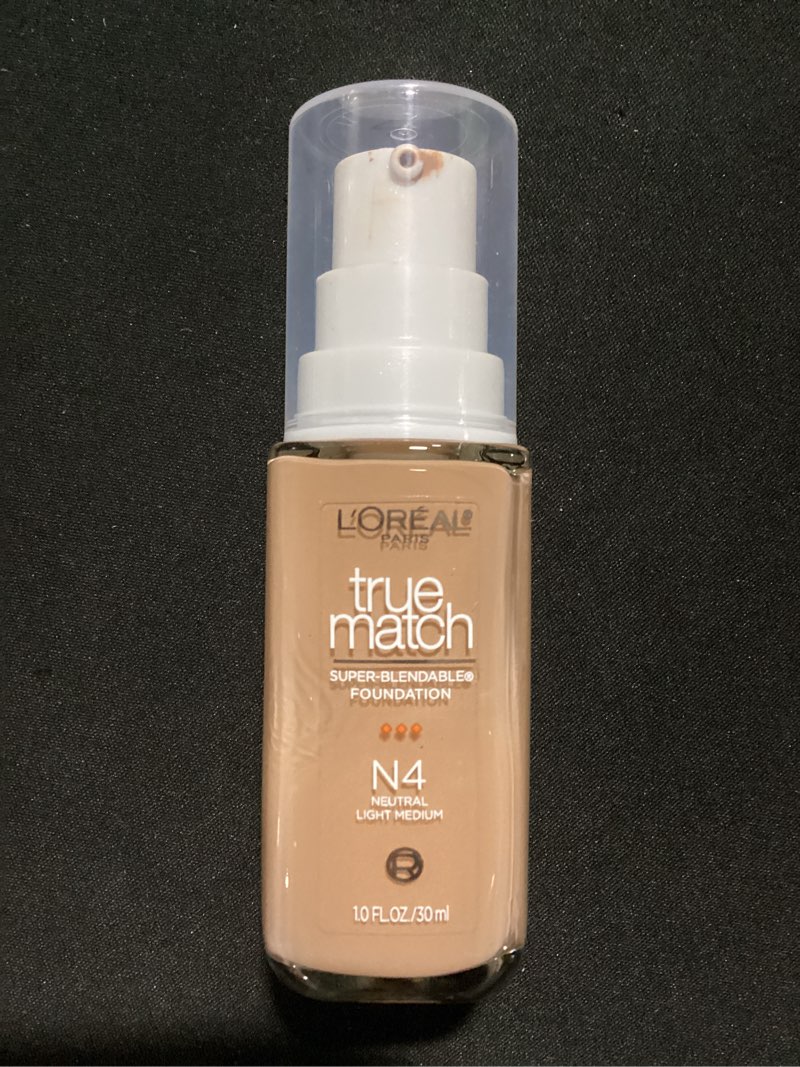 Condition photo showing Good Condition for l'oreal paris true match super-blendable foundation, medium coverage liquid foundation makeup, n4, light medium, 1 fl oz 1 fl oz (pack of 1) n4, light medium
