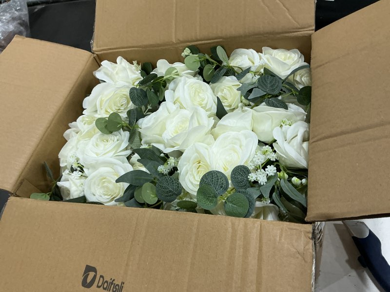 Condition photo showing New/Like New for 18 Pcs 20 Inch Tall Acrylic Vase Stand Wedding Centerpieces Holder with Artificial Flower Balls and LED Lights Candles for Wedding Party Table Home Decorations