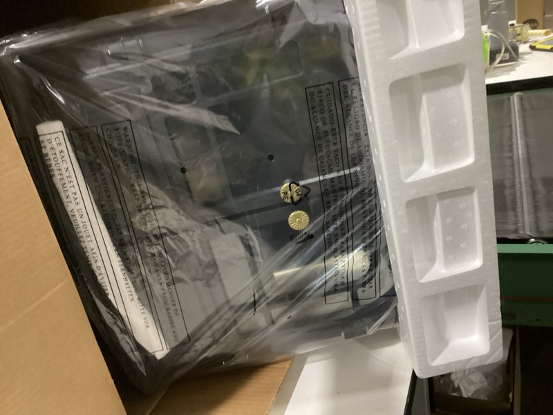 Condition photo showing As Is for Sweetcrispy Freestanding Electric Fireplace Heater, 26”Two Door Fireplace with 3D Flame Effect, Overheating Safe Design, Energy Saving Space Heater with 12H Timer&Remote for Living Room, Bedroom,Black Black 26"H with Two Doors