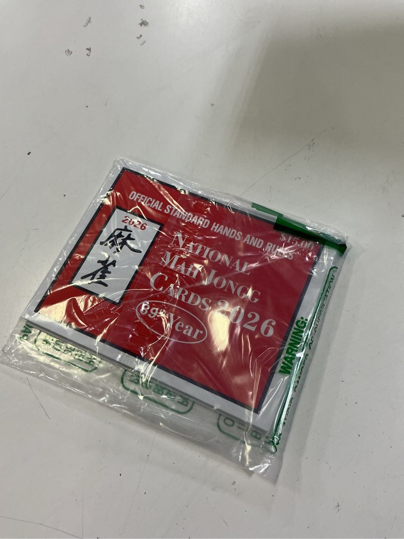 Condition photo showing New/Like New for mahjong cards 2025?mah jong cards 2025 official revision american - large print, 4-pack (4pcs)