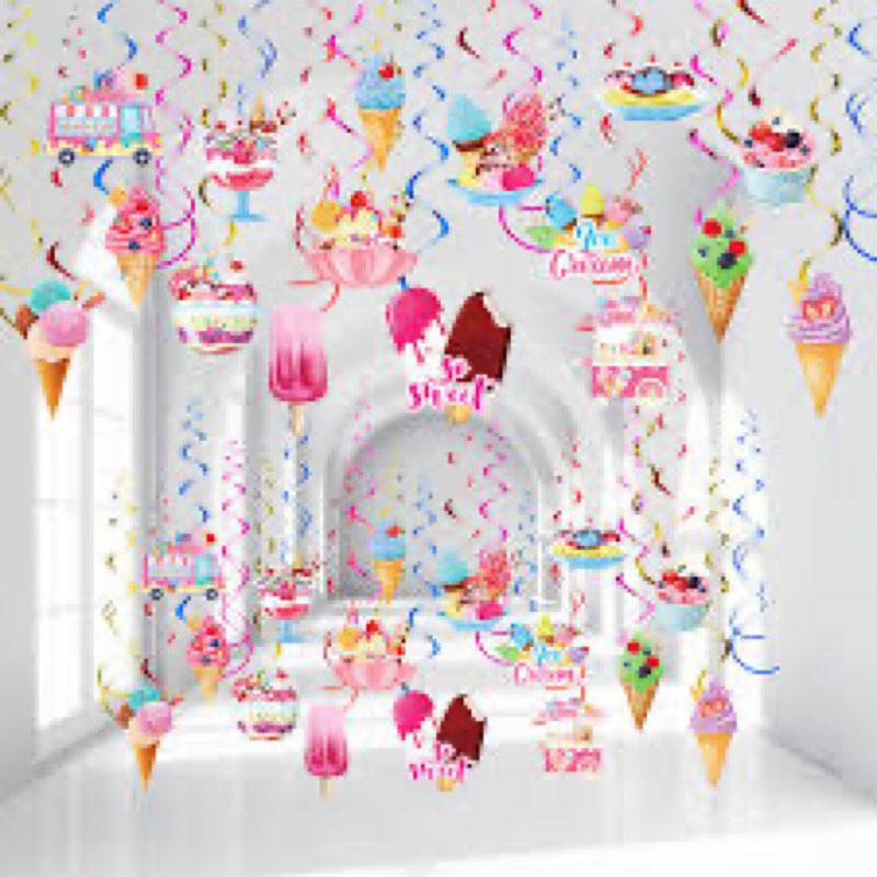 assorted of articles for decoration of different theme parties (it can include a variety of styles, colors, colors and themes'
