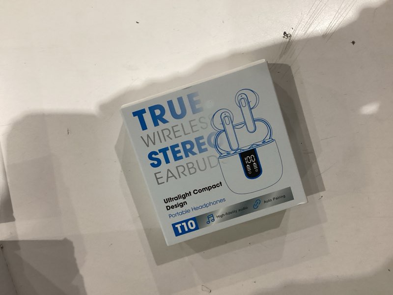 Condition photo showing New/Like New for Wireless Earbuds, Bluetooth Headphones with Deep Bass Stereo, 48H Playback Ear Buds with LED Power Display, Lightweight, IPX7, in-Ear Earphones with Mic for iPhone/Android/iPad, Black