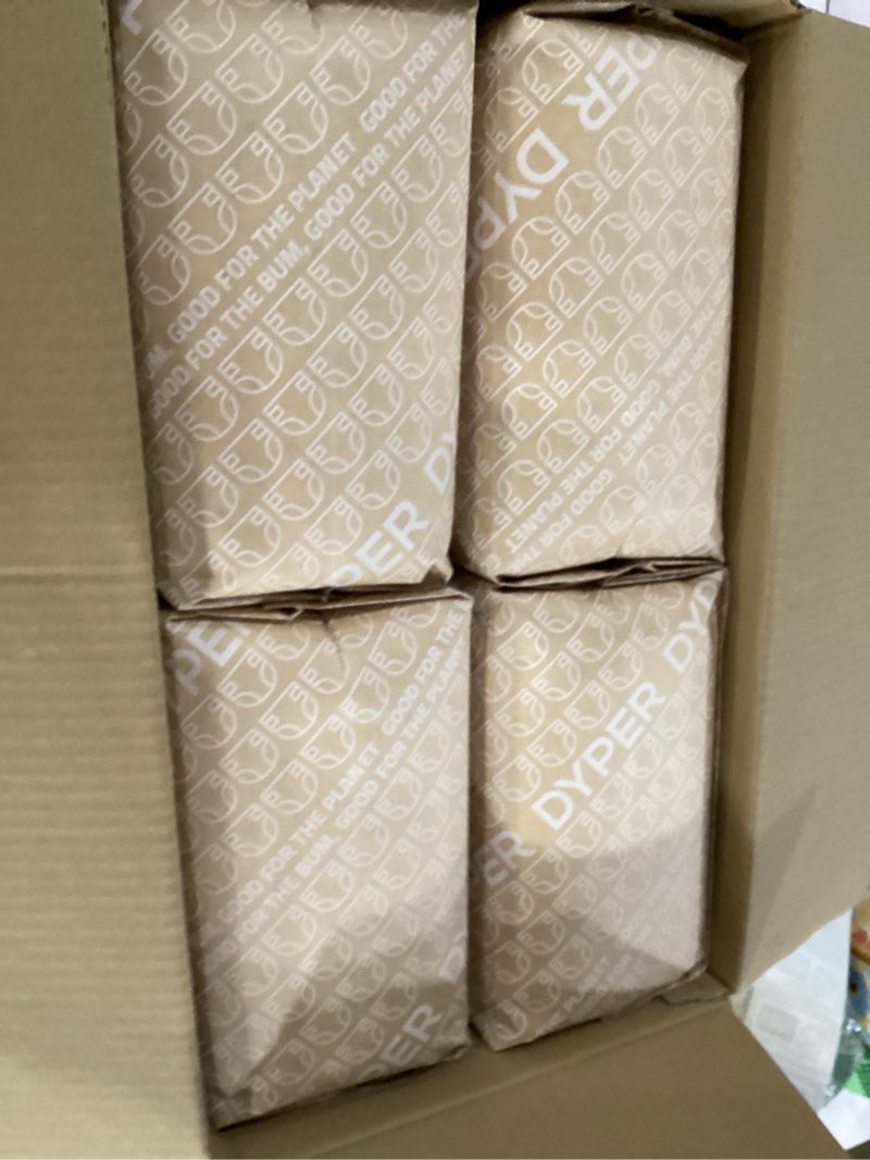 Condition photo showing New/Like New for dyper monthly pack baby diapers size 3 (168 count) - leak-proof & plant based, hypoallergenic, fragrance free & ultra absorbent size 3 diapers for day and overnight skin protection
