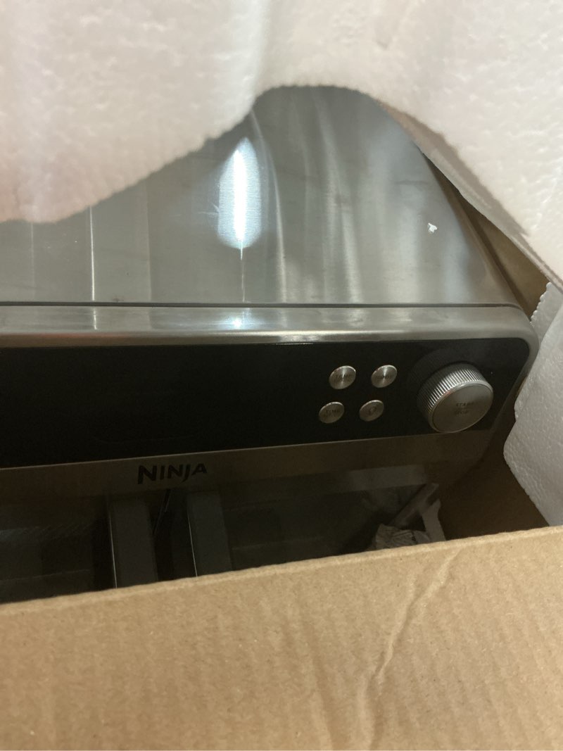 Condition photo showing Good Condition for ninja | french door premier air fry oven | 10-in-1 functions | 20.3-qt capacity | 5-qt air fry basket, sheet pan, wire rack, broil rack | pfas-free cooking surface, dishwasher-safe accessories | fo101
