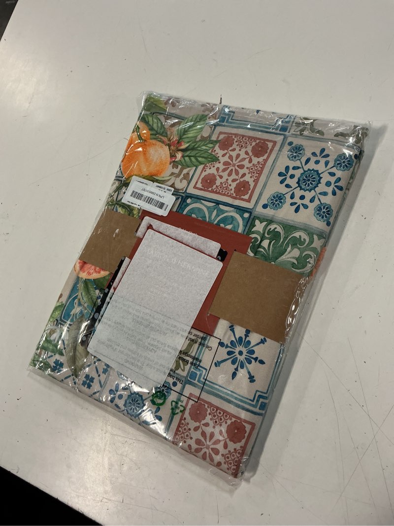 Condition photo showing New/Like New for maison d' hermine table cloth rectangle table reusable 100% cotton 54"x72" | decorative for dining kitchen room farmhouse party home hotel restaurant washable table cover spring summer - agrume 026 - agrume 72" x 54" (rectangular)