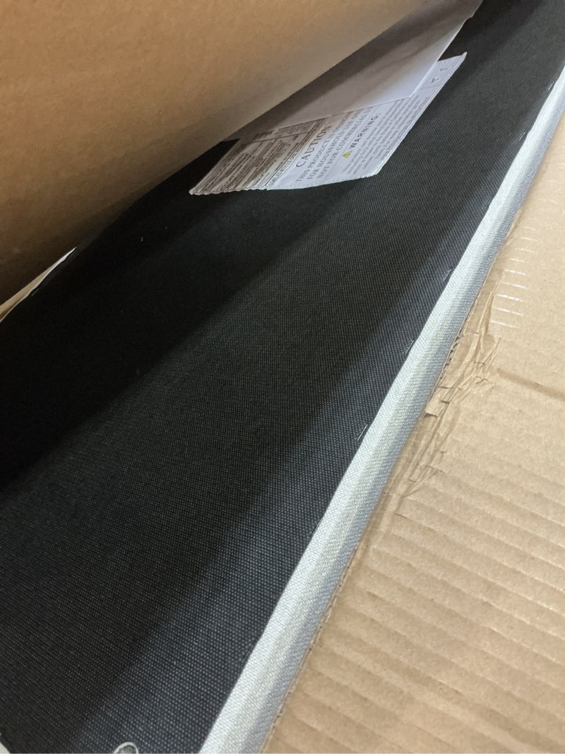 Condition photo showing Good Condition for Homepop Home Decor | Tufted Ainsley Button Storage Ottoman Bench with Hinged Lid | Ottoman Bench with Storage for Living Room & Bedroom, Soft Cream, Textured Neutral