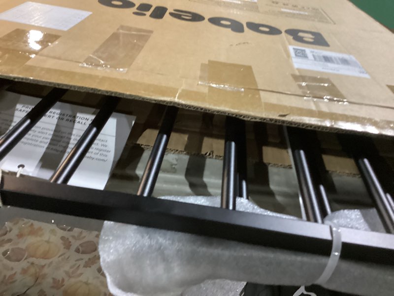 Condition photo showing Good Condition for Babelio New Version Baby Gate with Cat Door Adjustable, 29-40" Metal Pet Door for Stairs & Doorways, Pressure Mounted, No Tools Needed, Black Black 29-40" Wide, 30" Tall