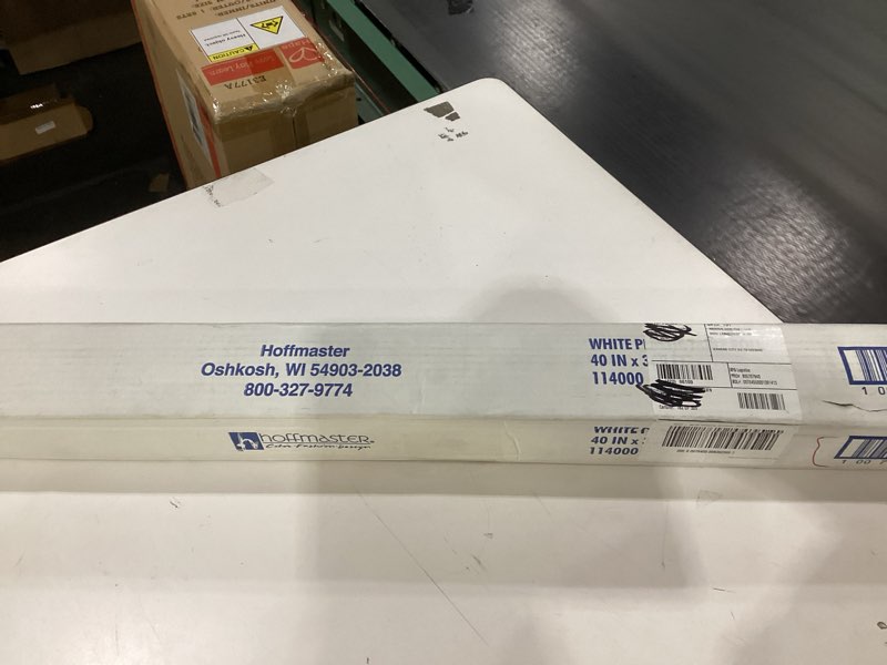 Condition photo showing New/Like New for  Huffmaster white plastic table roll Hoffmaster 114000 Plastic Tablecover Roll, 300' Length x 40" Width, White