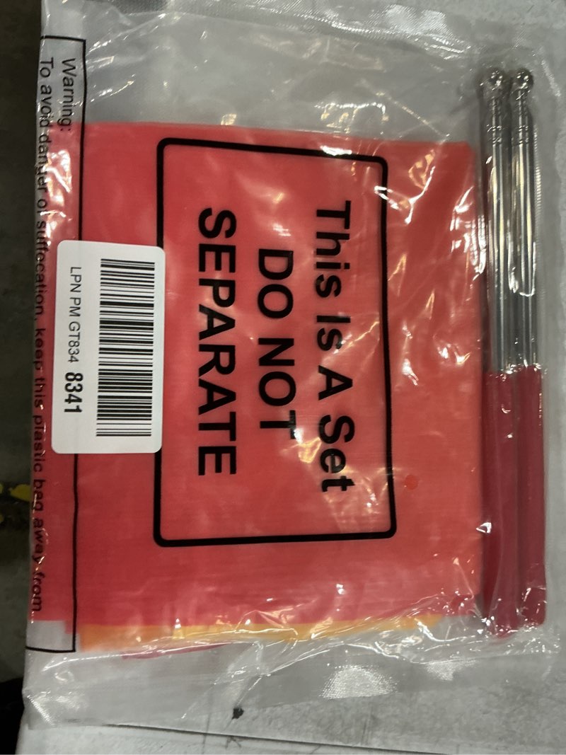 Condition photo showing New/Like New for jecery 2 pack large worship flags for dance, 35" x 55" praise dance flags with scalable rod, gradient color design ministry streamer banners for church outdoor stage performance (yellow-orange-red) yellow-orange-red 35'' x 55"