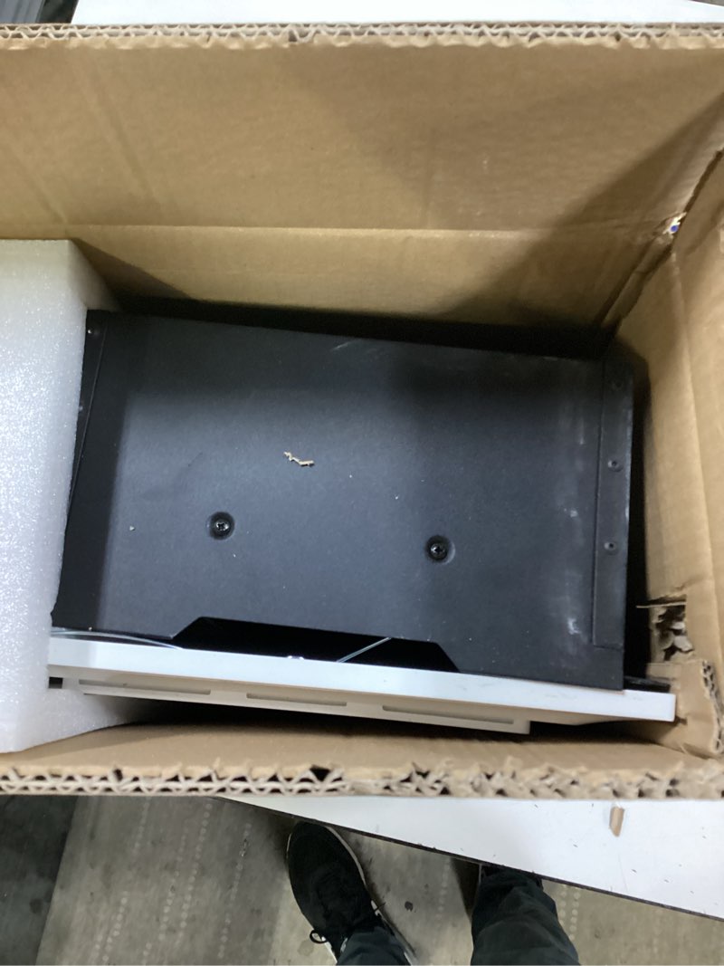 Condition photo showing Good Condition for 12" Bathroom Exhaust Fan with Light 160 CFM, Ultra Quiet 1.0 Sone, Metal Housing, Cutout 9.8"x9.8", 4 Inch Duct, 6500K 1200Lm LED Light Bath Ceiling Vent Fan for Bathroom Ventilation Black 160CFM