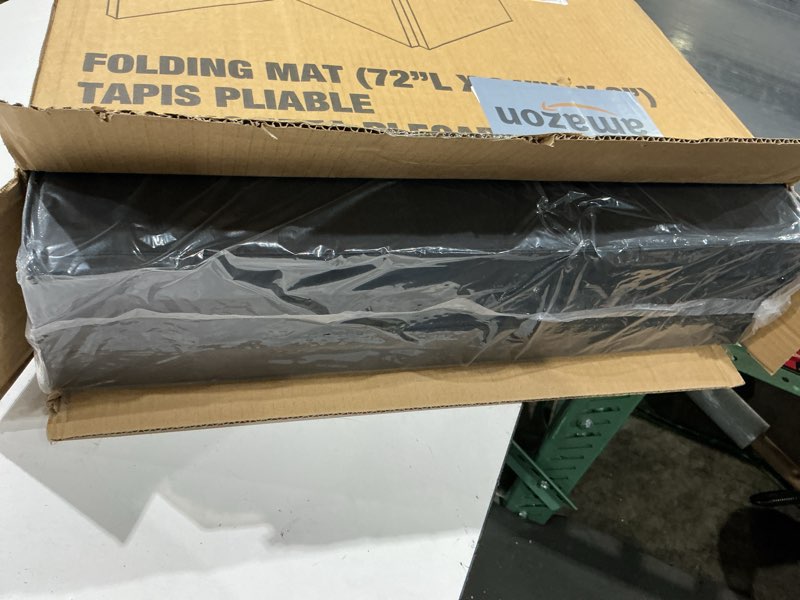 Condition photo showing New/Like New for cap barbell all purpose folding anti tear exercise training aerobic fitness gym & gymnastics balance mat | multiple colors 6' x 2' x 2.0" thick black