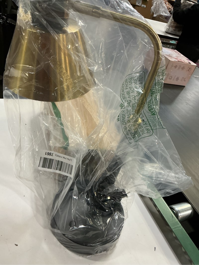 Condition photo showing Good Condition for Desk Lamp with Dual USB Charging Port, Heavy Duty Metal Task Light, 340 Degree Swivel Arms, Easy Assembly with Cord Guide, Reading Lamp for Home Office, Black & Gold (Bulb Not Included) Modern