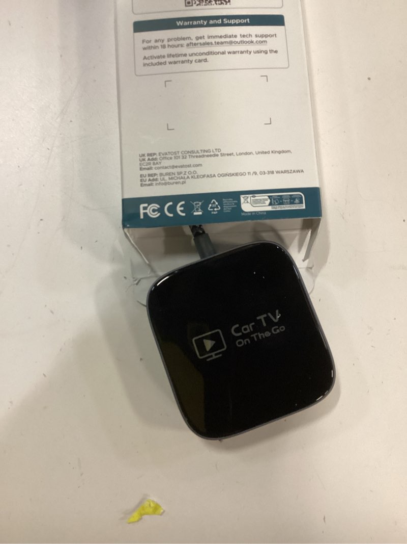 Condition photo showing Good Condition for 2-in-1 Wireless CarPlay Adapter & Car TV Mate Pro 2026 [Metal & Glass Case] Convert Wired to Wireless Car Play with HDMI Input for TV Stick, Screen Mirroring & Streaming, Fit for 2016+ Cars -Black