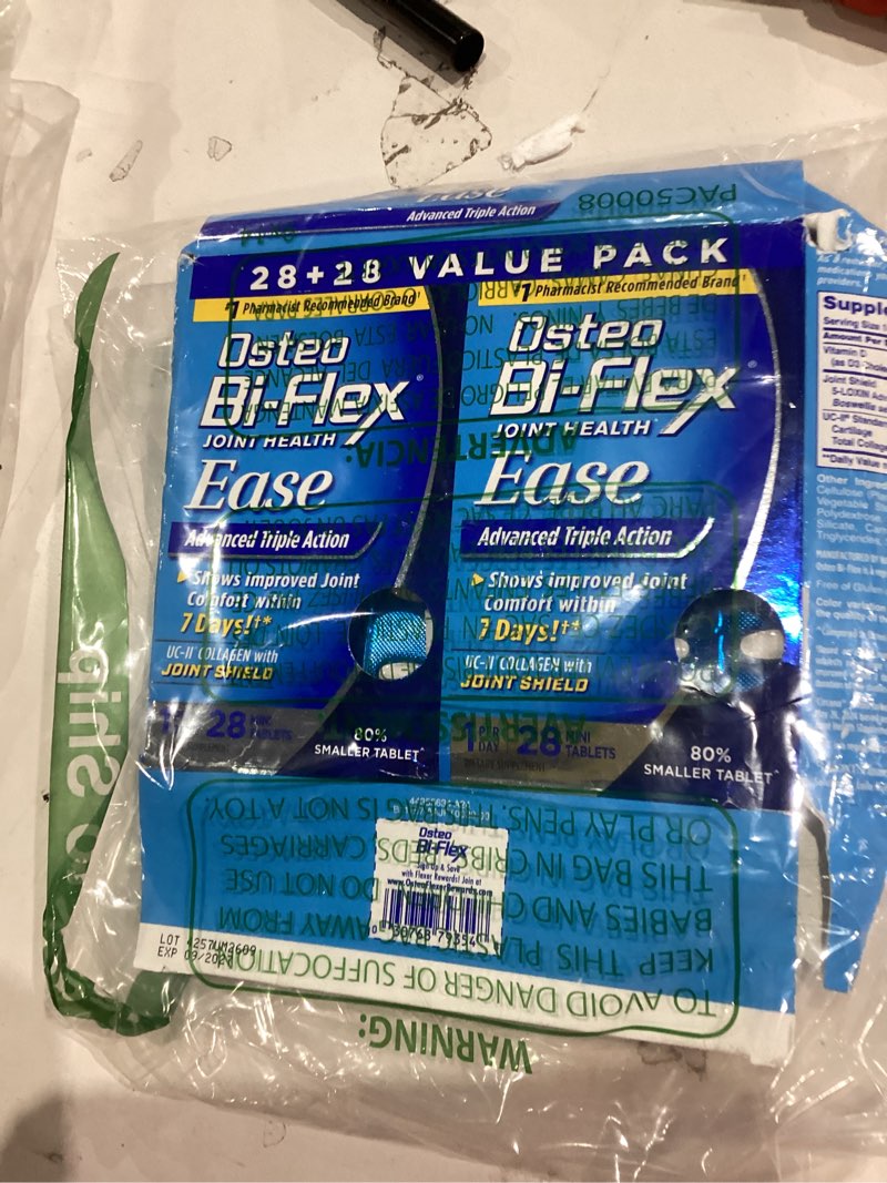 Condition photo showing As Is for Osteo Bi-Flex Ease Advanced Triple Action with Vitamin D Joint Supplements, Mini-Tablets, 28 Count, Pack of 2 2 Count (Pack of 1)