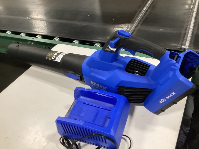 Condition photo showing As Is for Kobalt 24-Volt Max Lithium Ion 410-CFM Brushless Cordless Electric Leaf Blower