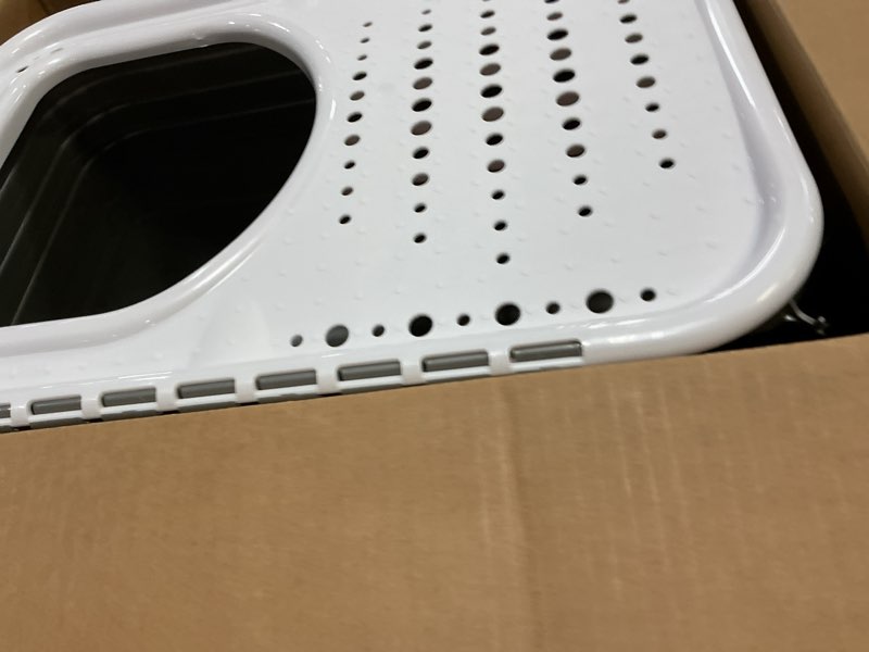 Condition photo showing Good Condition for petmate enclosed cat litter boxes with hinged lid and wide top entry opening, cat litter box enclosure with filter lid, made in usa, scoop not included 1 count (pack of 1) gray