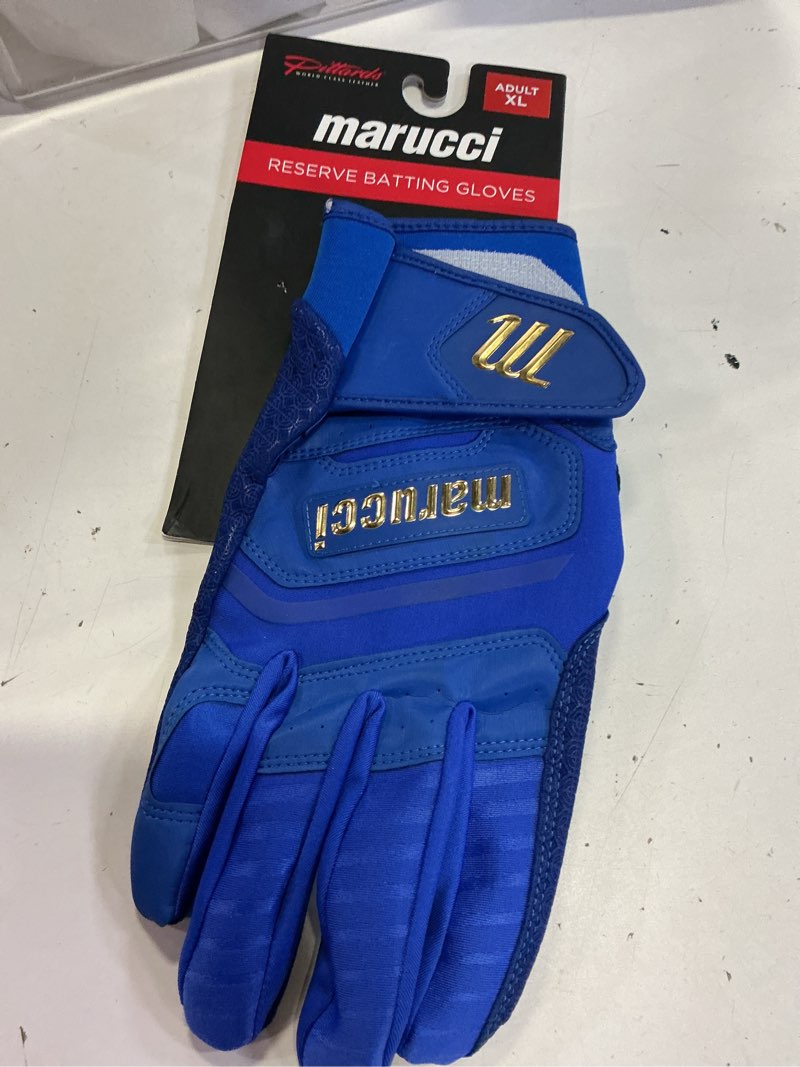 Condition photo showing New/Like New for marucci adult pittards reserve baseball batting gloves royal x-large