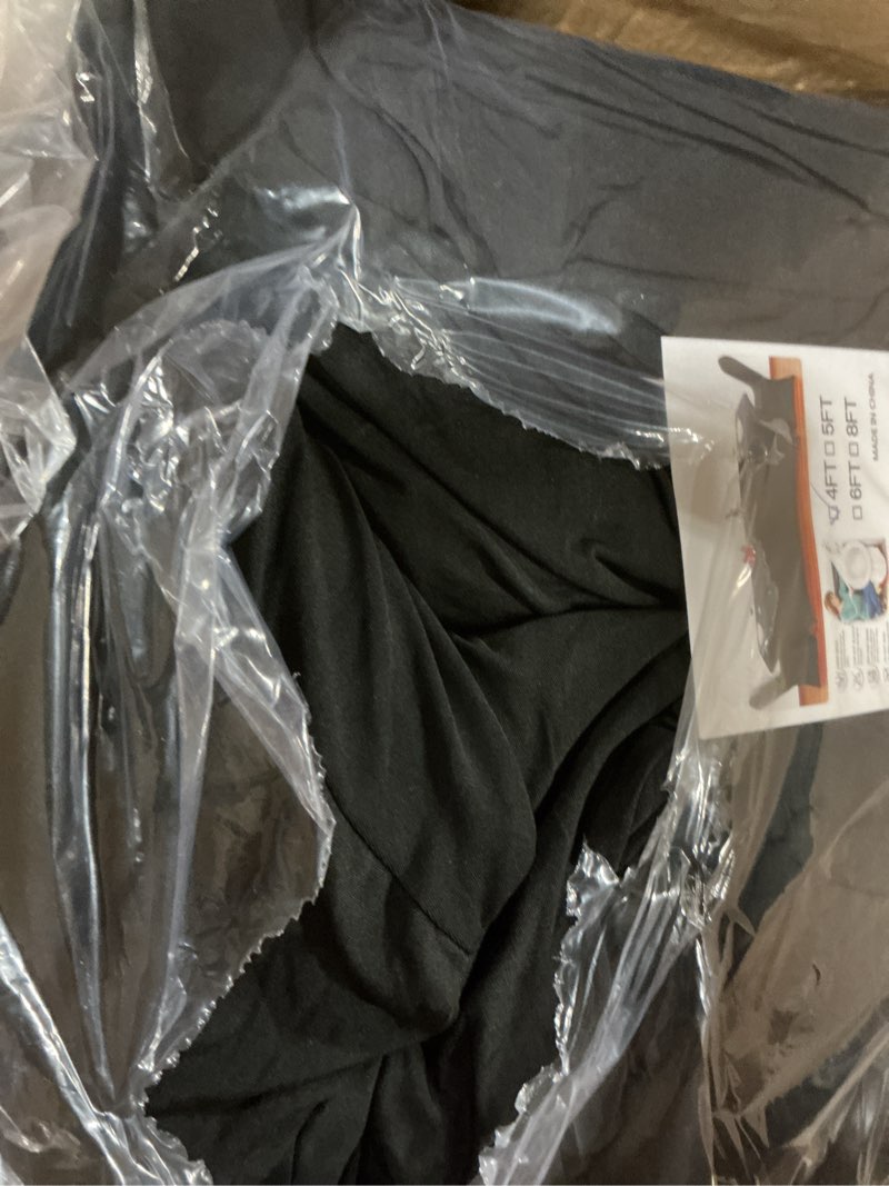 Condition photo showing Good Condition for 10-pack 4ft black spandex table covers for rectangular folding tables - wrinkle resistant stretch tight table cloths - fitted table protector for parties, trade shows, banquet, and wedding