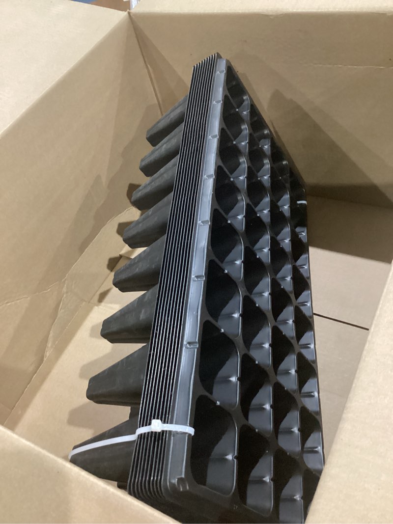 Condition photo showing Good Condition for 10 pack 1020 trays no holes and 10 pack 4.3" deep 32 cell seed starter trays, 20" x 10" - heavy duty plastic nursery flats for seed germination & plant propagation (10 sets) 32 cells