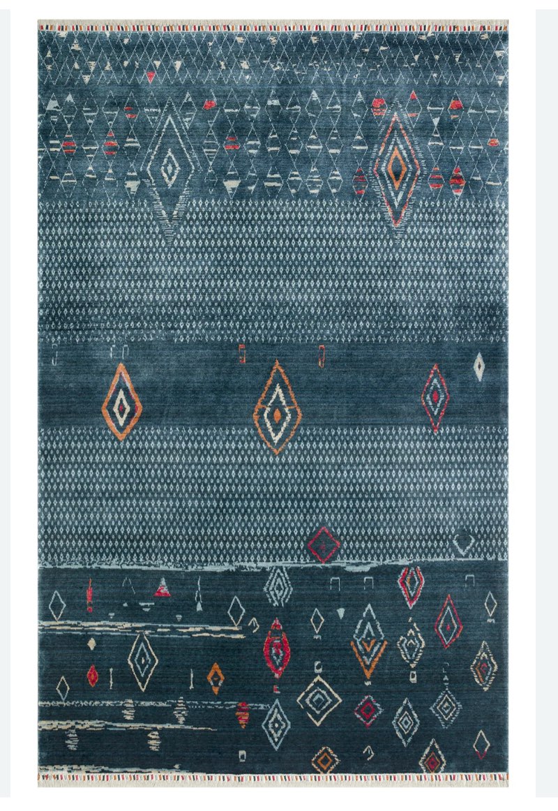 Eko Hal? EKO HALI ZR15 NAVY MULTY ETN?K DESENL? HAV 130 *190