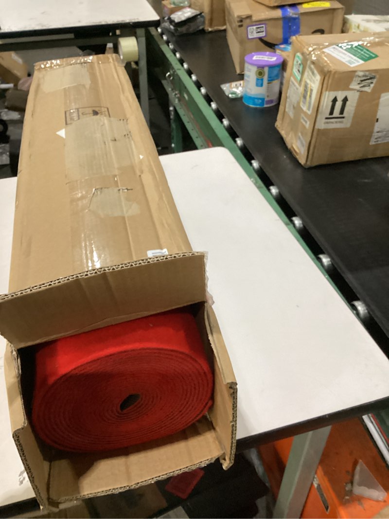 Condition photo showing Good Condition for pbhepj 3ft x 20ft extra thick red carpet runner for party & hollywood, festival celebration, wedding, graduation ceremony, award ceremony, vip reception, heavy-duty, non-slip tpr rubber