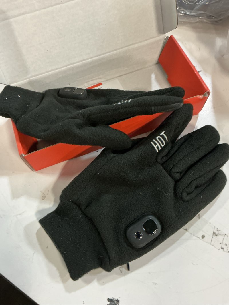 Condition photo showing As Is for (size:xl)rechargeable electric heated winter gloves for men & women, smart temperature/battery display large (runs small)