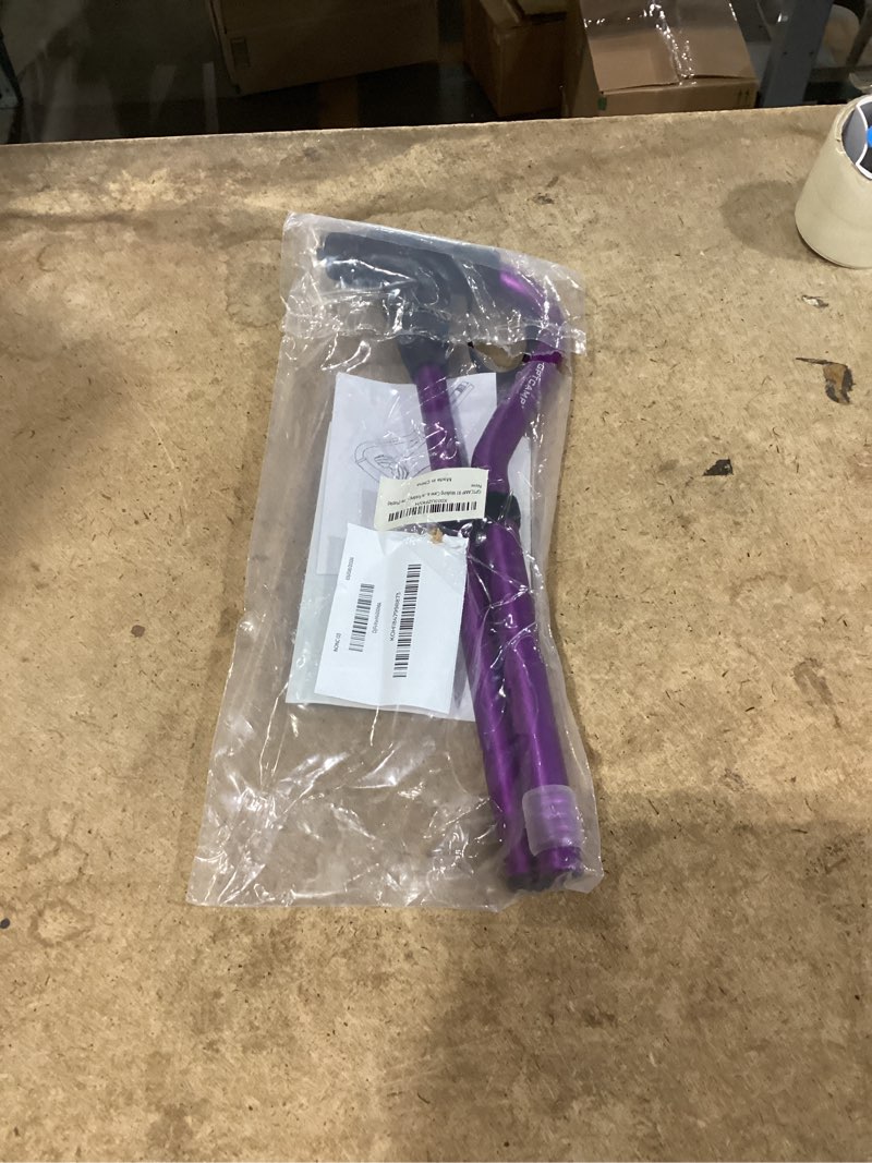 Condition photo showing New/Like New for gptcamp walking cane and walking stick for men women,lightweight folding canes with offset soft cushioned handle,adjustable & collapsible,mobility & leg surgery recovery -purple