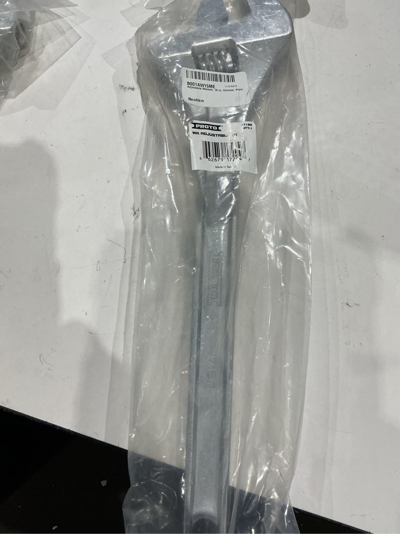Condition photo showing New/Like New for proto stanley j718l clik-stop adj wrench 18 inch