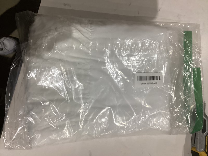 Condition photo showing New/Like New for Bed Skirt Full Size Ruffled Bed Skirt with Split Corners, 14 Inch Drop Dust Ruffle Bed Skirts with Platform, Boho Tufted Shabby Chic Full Size Bed Skirts, White Boho-white 14''Full