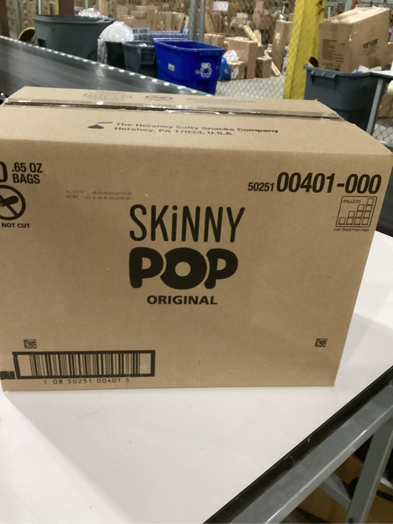 Condition photo showing New/Like New for SkinnyPop Popcorn, Original, Whole Grain, Dairy-Free Snack, 0.65oz Bags (30ct) Original 0.65 Ounce (Pack of 30)