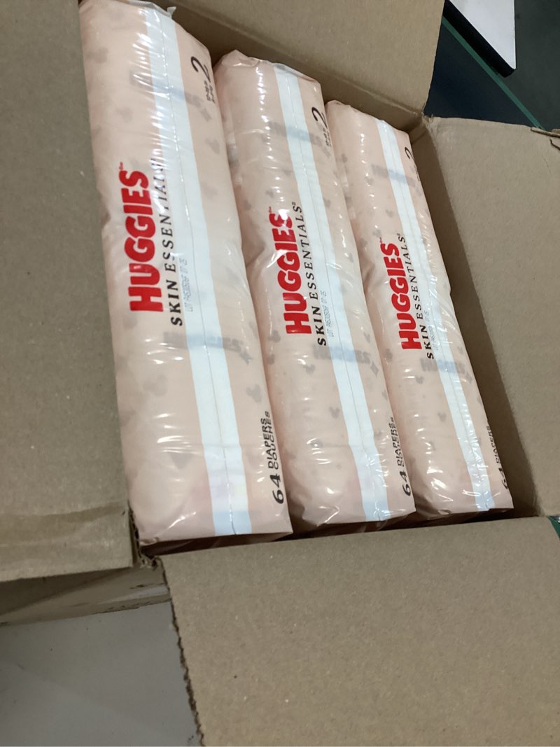 Condition photo showing New/Like New for huggies skin essentials luxury diapers - size 2 - 192ct