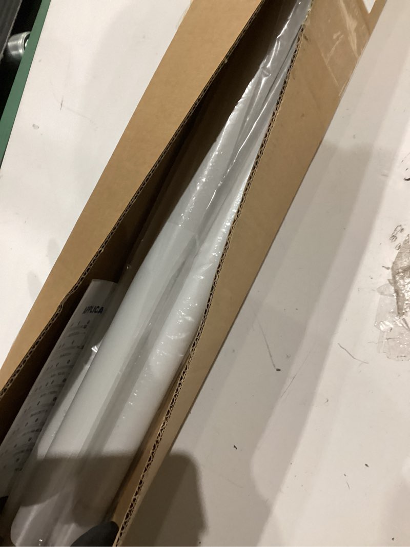 Condition photo showing Good Condition for long tension rod 39-144inch white tension curtain rods no drilling 1.26" diameter adjustable outdoor curtain rod for windows,shower,patio,doorway,heavy duty spring rods 41" to 144" white