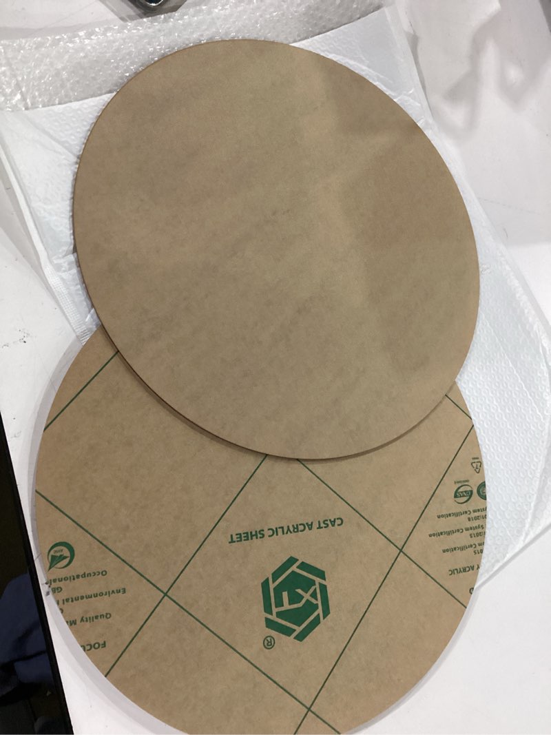 Condition photo showing Good Condition for 2 pack round acrylic sheet, 2.7~3mm thick acrylic plastic sheets plexiglass boards for laser cutting and diy craft projects (translucent purple, 16 inch diameter)