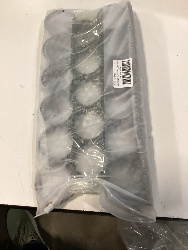 Condition photo showing As Is for volepet hanging vinyl storage 34-holes metal vinyl roll holder black craft storage organizer for cra