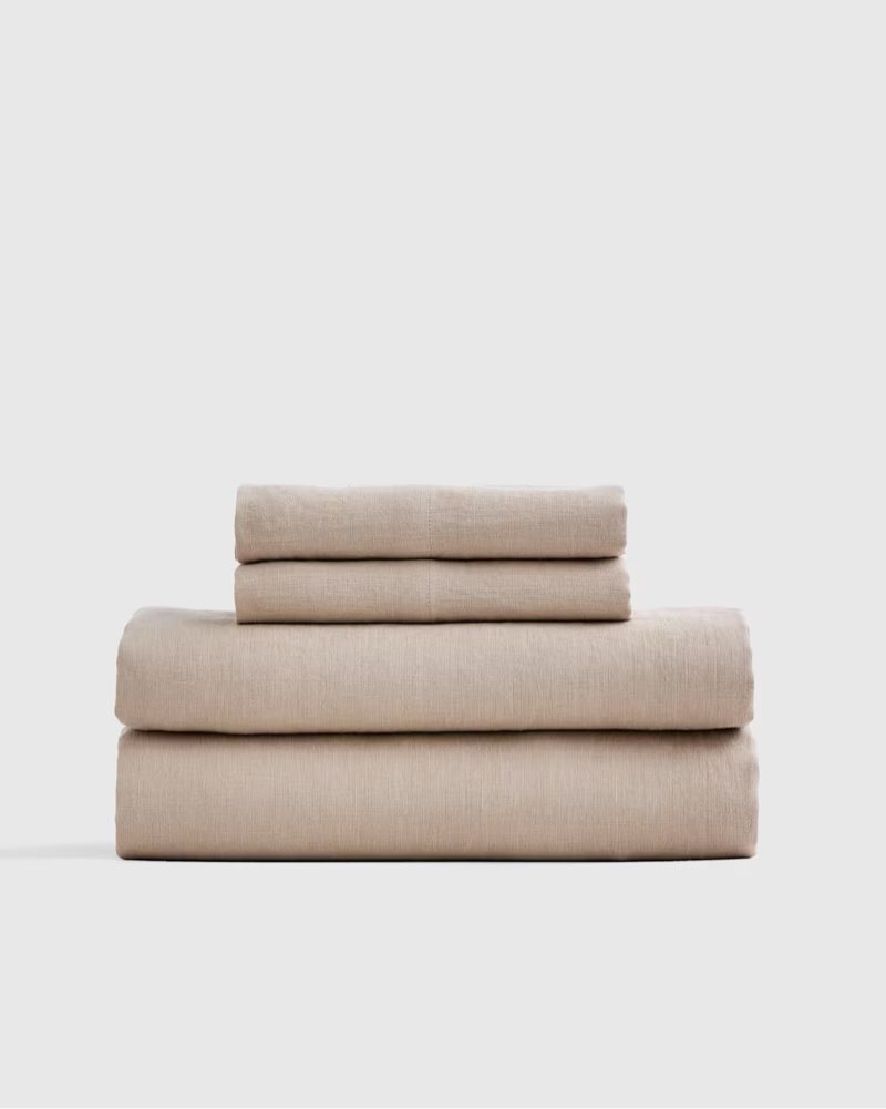 european linen fitted sheet set size: queen
