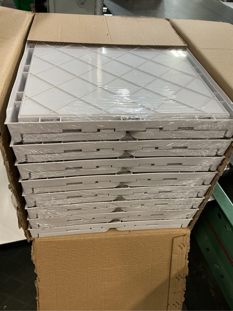 Condition photo showing New/Like New for SNSLXH 8 Pack Stackable Closet Storage Bins, Multifunctional & Foldable Closet Organizers and Storage for Bathroom Kitchen Laundry Room Drawer Shelf Storage, Space-Saving Wardrobe Organizer, White White 8 Pack