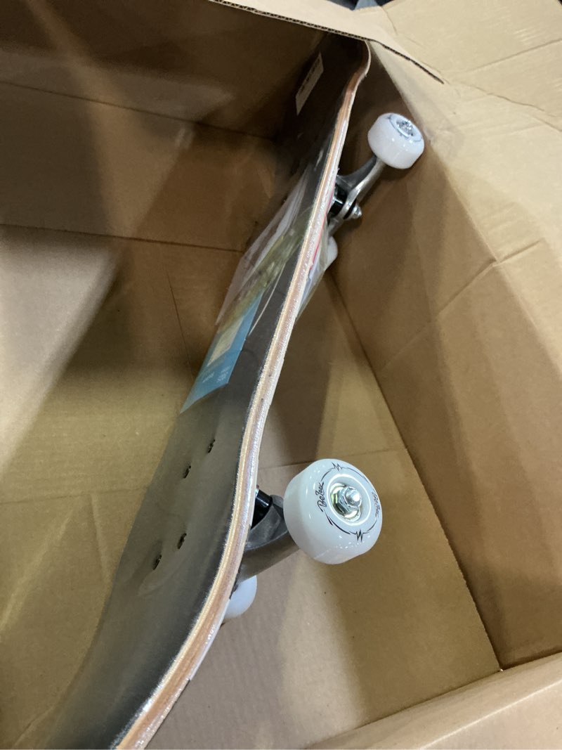 Condition photo showing New/Like New for BELEEV Skateboards for Beginners, 31 x 8 inch Complete Skateboard for Kids Teens Adults, 7 Layer Canadian Maple Double Kick Deck Concave Cruiser Trick Skateboard with Multifunction Skate T-Tool Black White