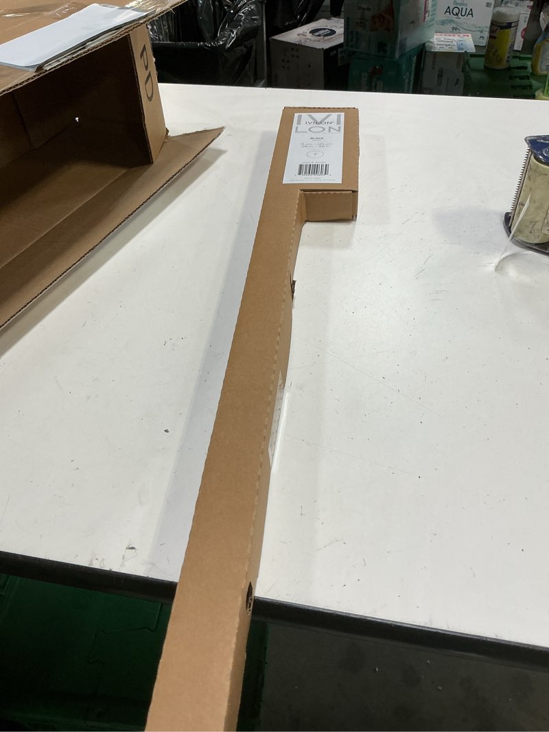 Condition photo showing New/Like New for ivilon drapery window curtain rod - end cap style design 1 inch pole. 28 to 48 inch color black