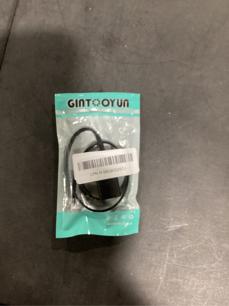 Condition photo showing Good Condition for gintooyun 6p6c extension cable with cap rj12 crystal head cable male to female with dust cover black 35cm