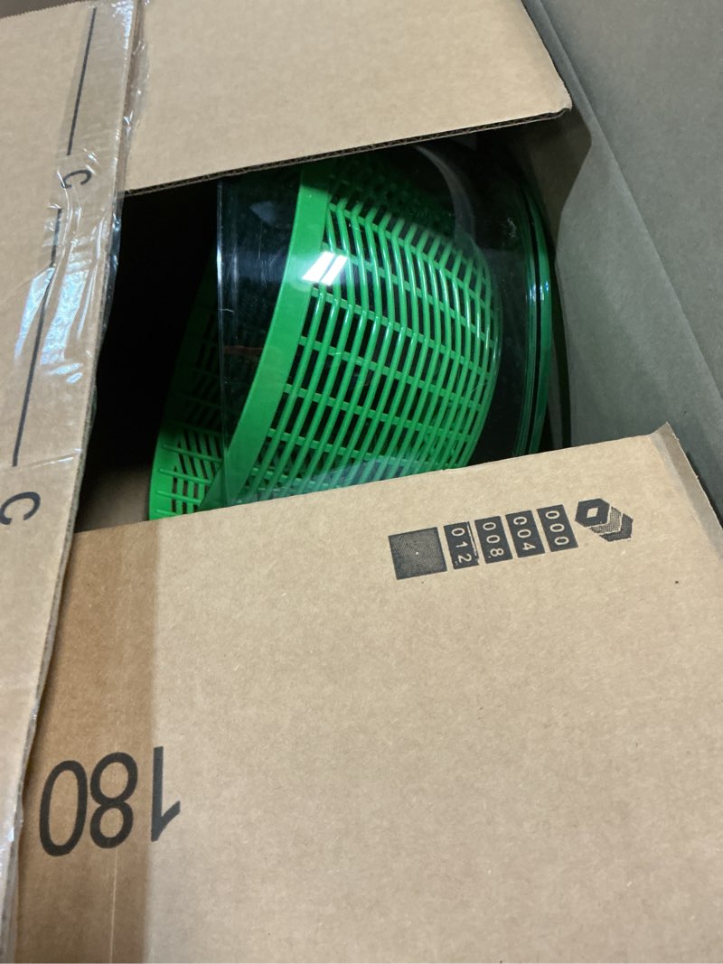 Condition photo showing Good Condition for farberware easy to use pro pump spinner with bowl, colander and built in draining system for fresh, crisp, clean salad and produce, 6.6 quart, green green 6.6 quart