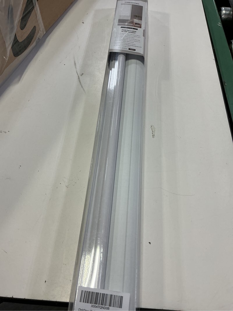 Condition photo showing Good Condition for ChrisDowa Cordless Blackout Roller Shades for Windows, Thermal Insulated UV Protection Pull Down Shades, Total Blackout Window Blinds for Home, Office, Bedroom, Door (28" W x 72" H, White) 28"W x 72"H White