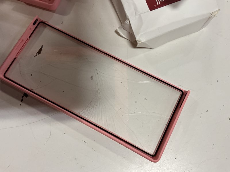 Condition photo showing As Is for miimall slim case for galaxy z fold6 with pen & s pen holder, screen protector & matte finish in pink pink z fold 6 2024