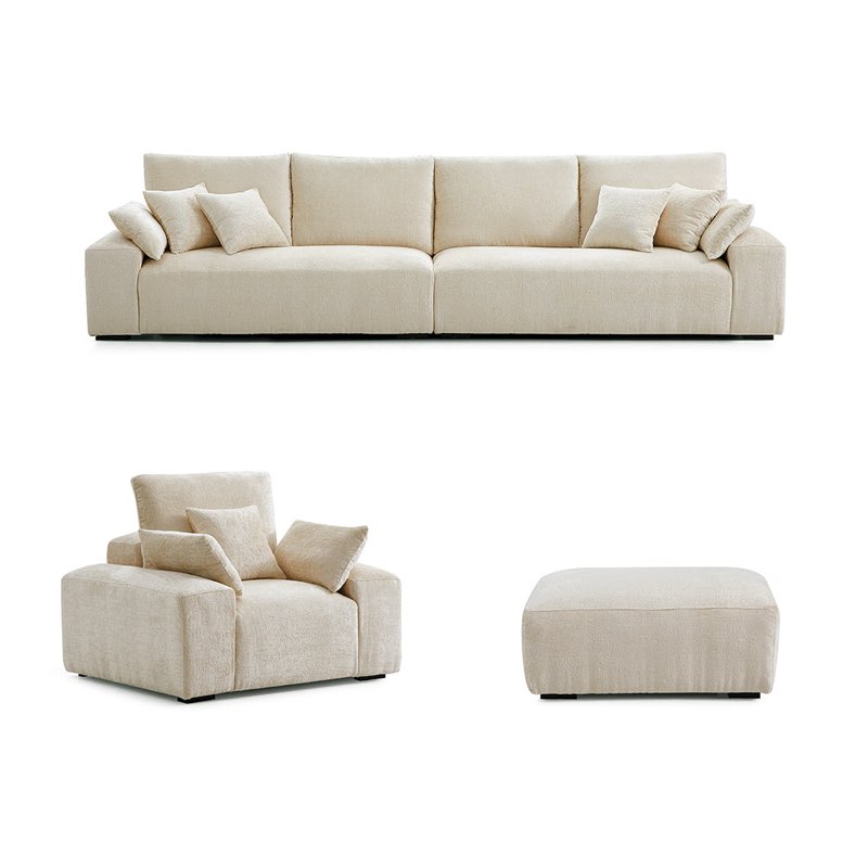 Backrest sofa beige only 1 box 1000950948