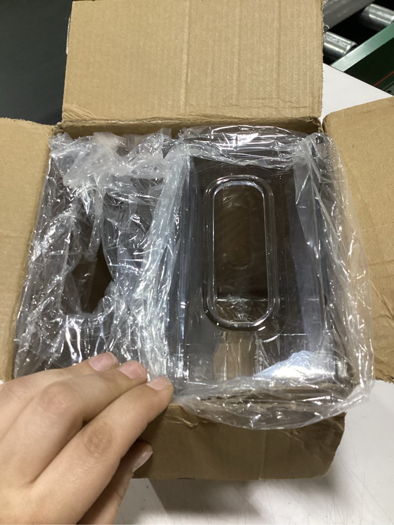 Condition photo showing Good Condition for Plastic Food Storage 2 Pack Clear Container Bin with Handles for Organizing Kitchen, Pantry, Refrigerator, Freezer, Pantry, Cabinet, Closet, Bathroom. Stackable 10”x6”x3” 2 10x6x3